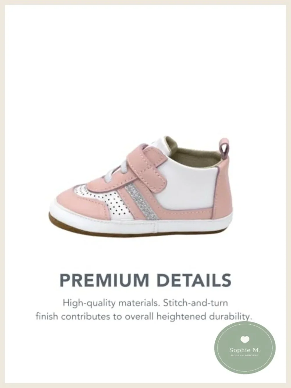 Baby Girl First Walker Sneakers APMA Approved Flexible Sole